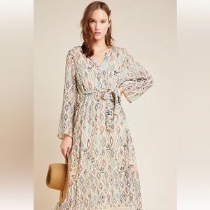 Anthropologie Sharona shimmer midi dress size S